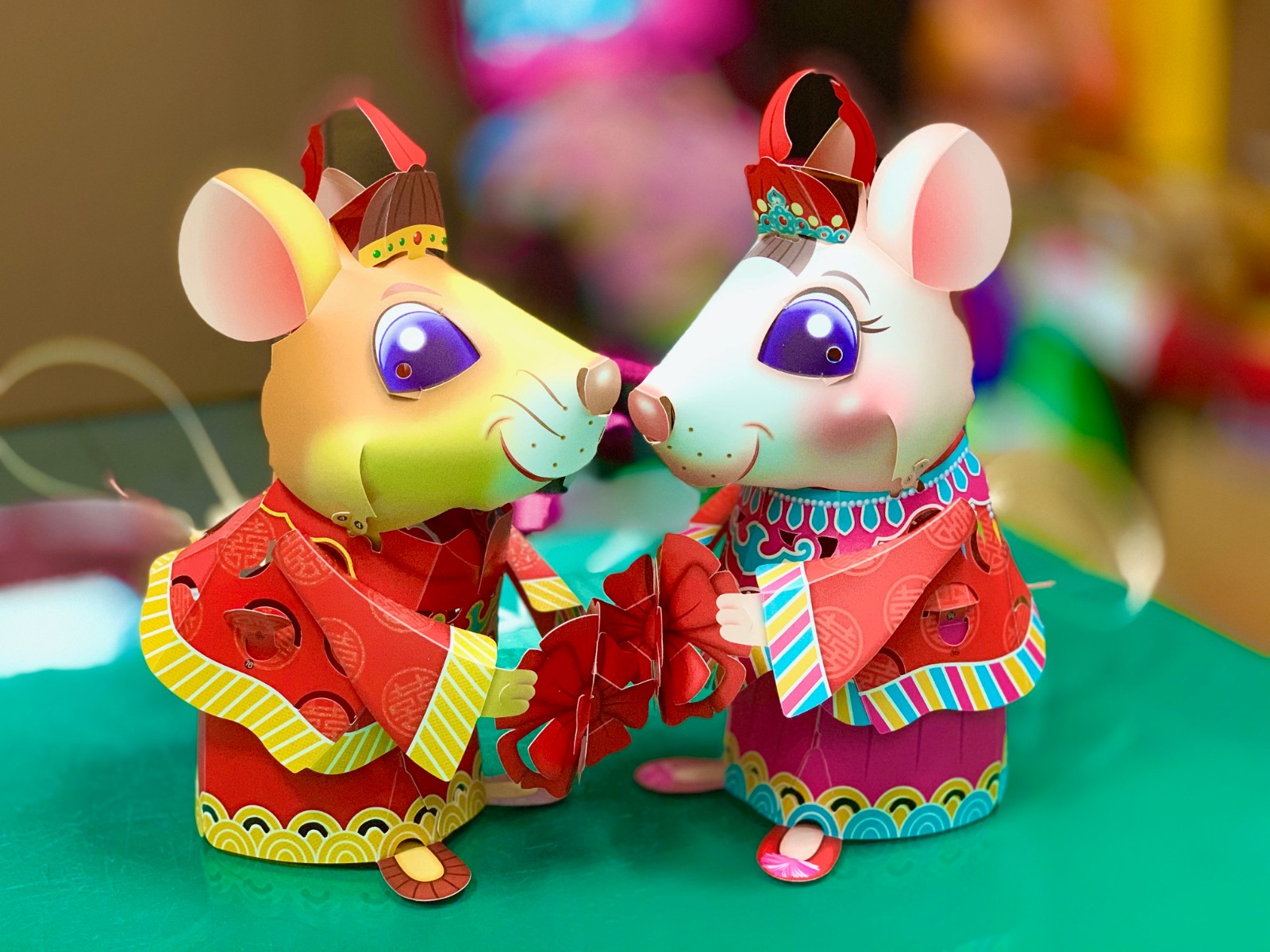 今年燈會小提燈-吉利鼠與美力鼠-每人可免費領取1盞